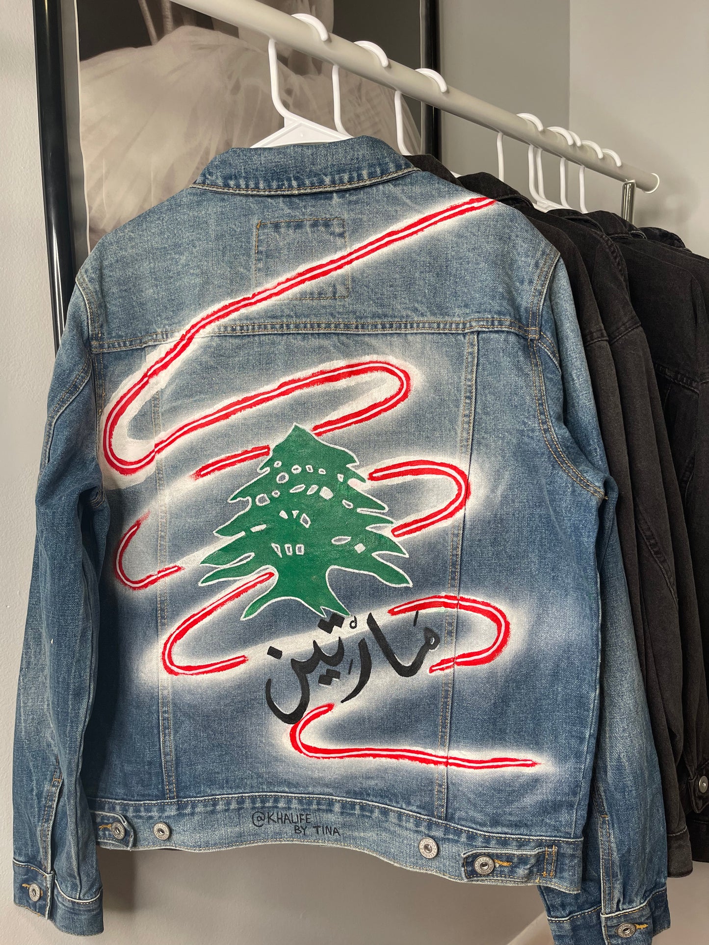 Hand Painted "YOUR NATIONALITY" Denim Jacket